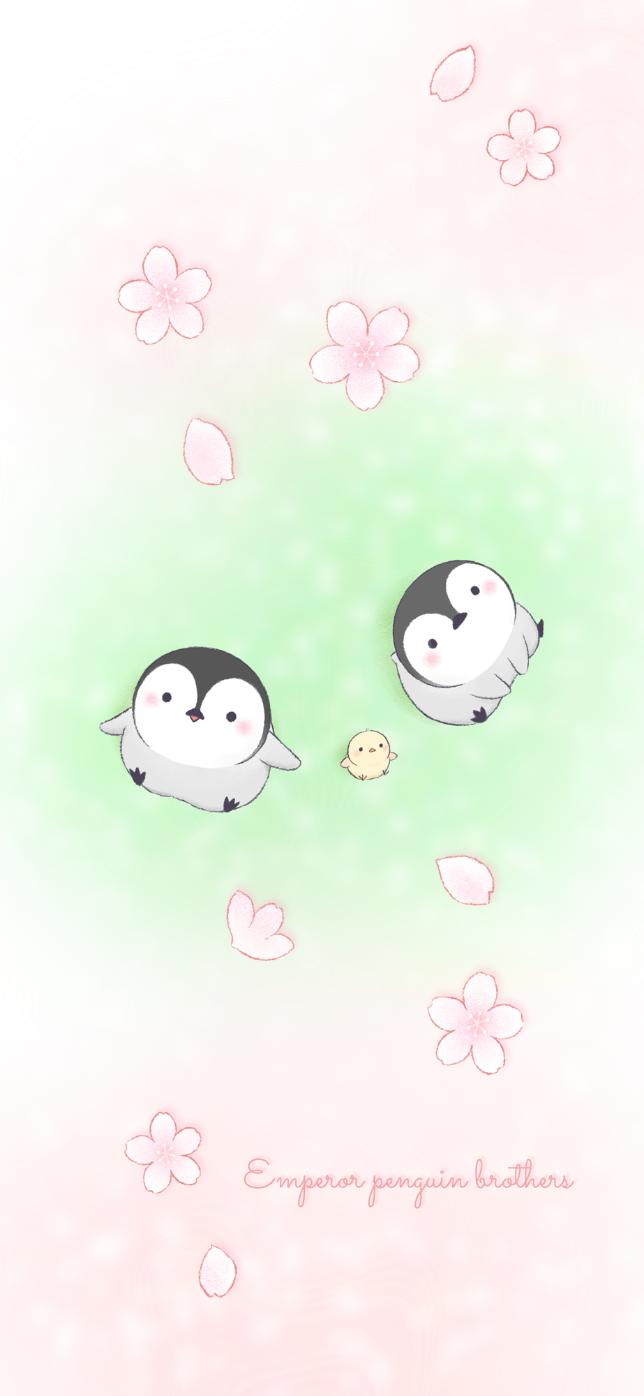 桜とペンギン